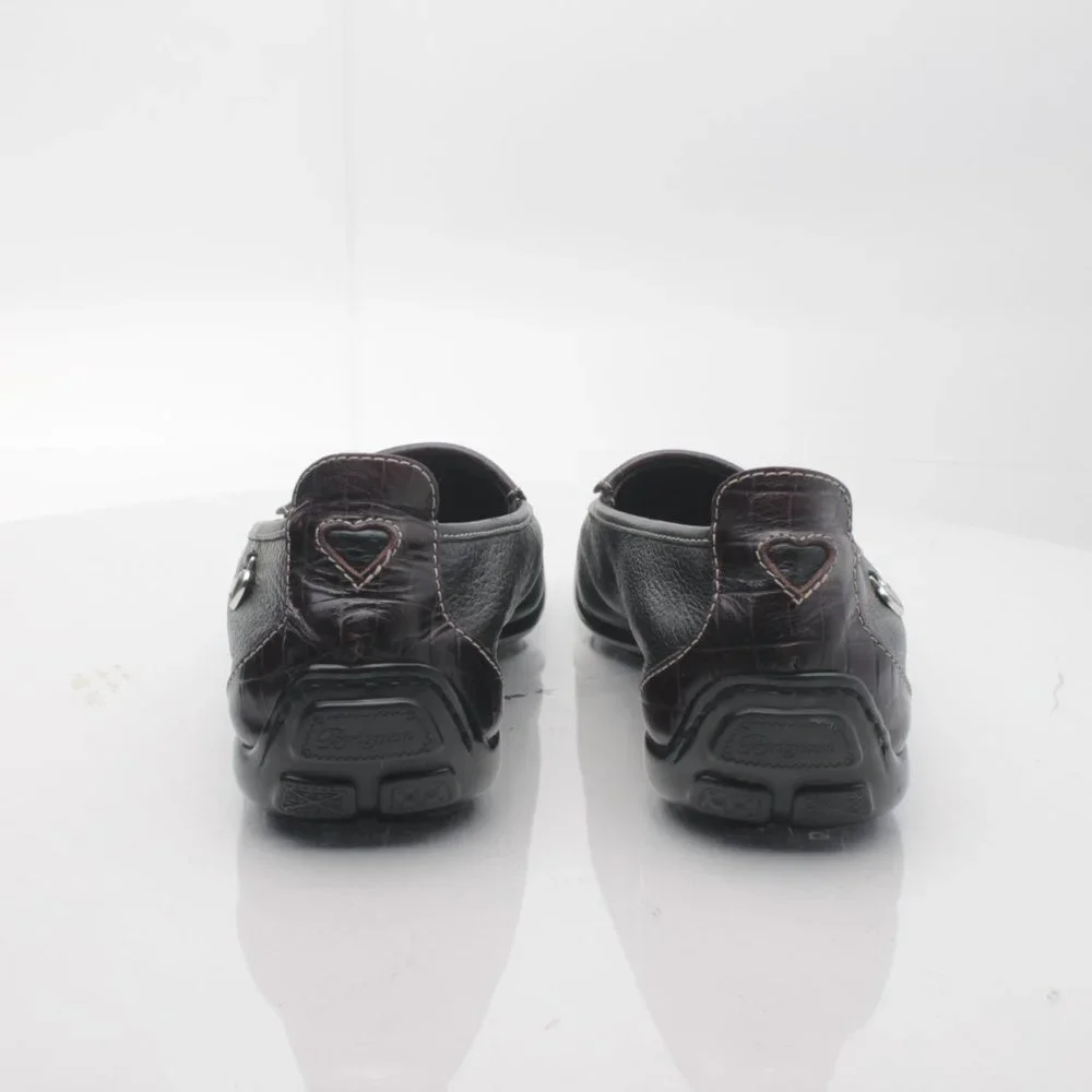 Brighton URSA Black Leather Elegant Driving Shoes Loafers 8.5N - Picture 9 of 16